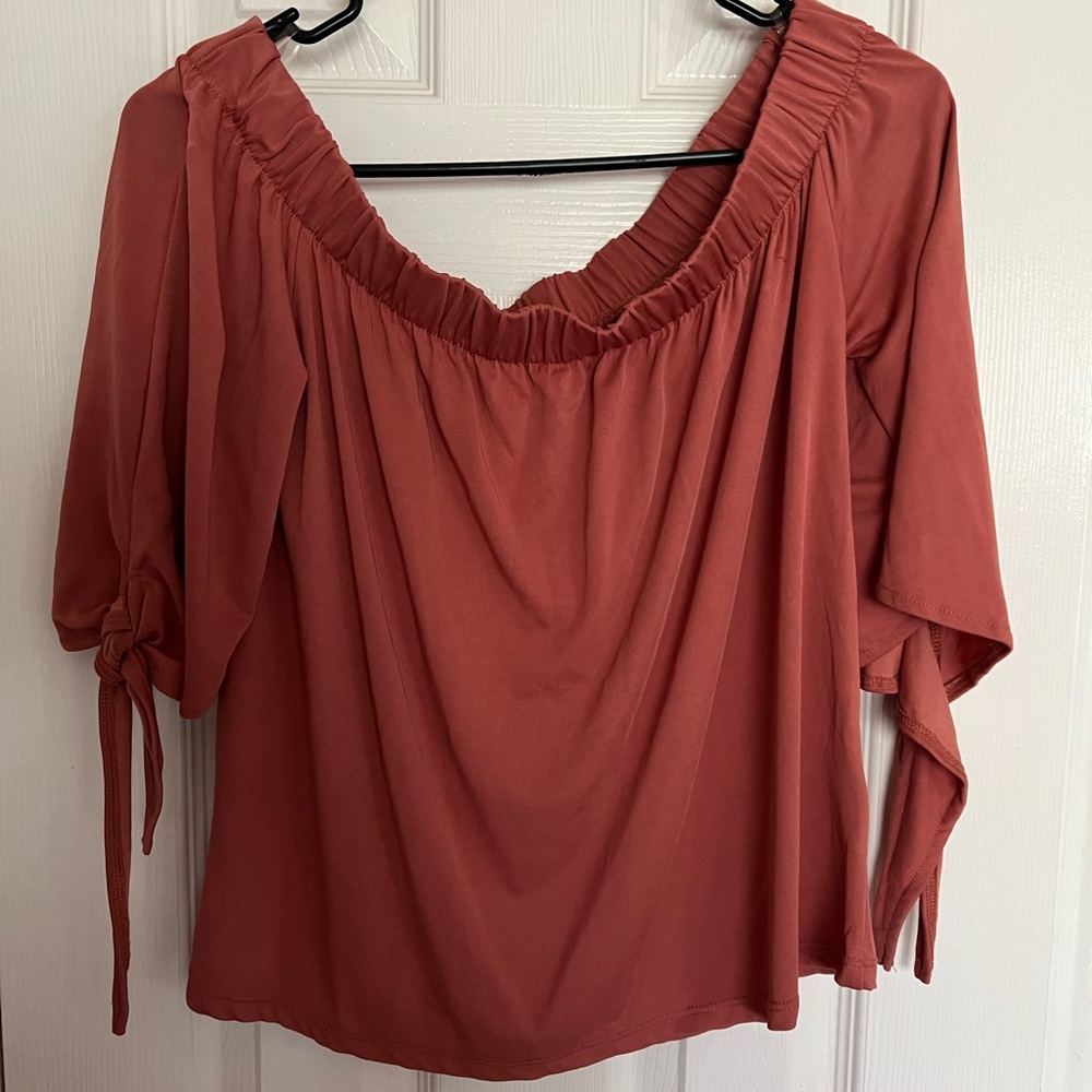 Coral Off Shoulder Top Size Medium